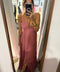 Robe longue dos nu - rose