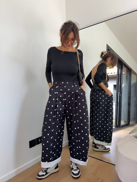 Pantalon Jacks à pois - noir