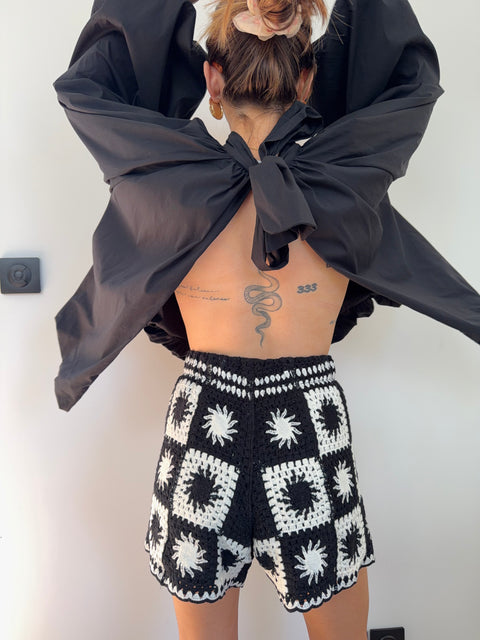 Short en crochet - noir