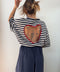 T-shirt coeur - bleu marine