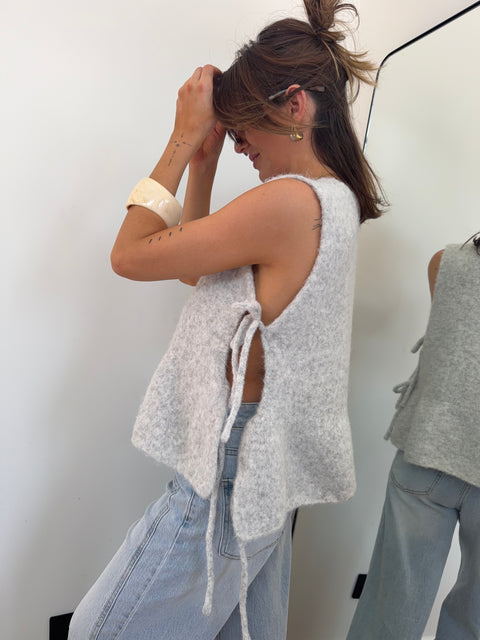 Pull à noeuds - gris