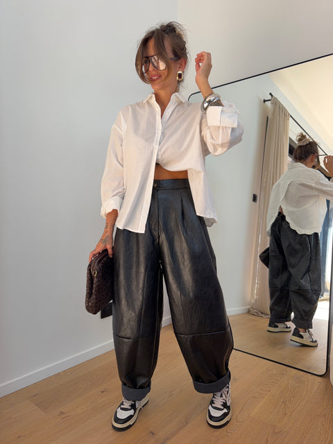 Pantalon simili ballon - noir