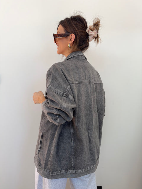 Veste en jeans - grise