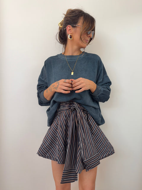 Jupe chemise - bleue