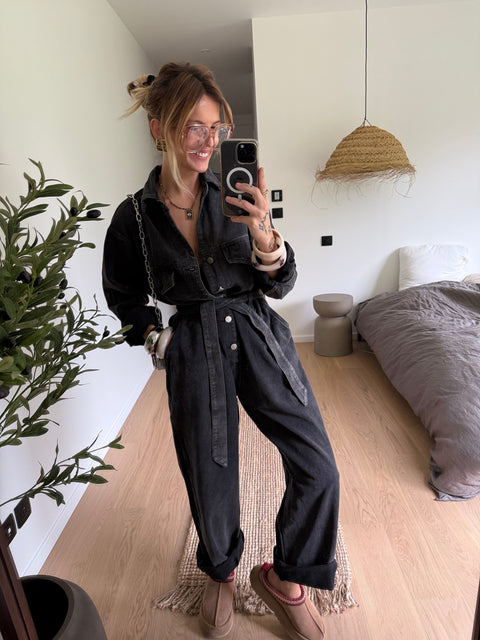 Combinaison en jean - noire
