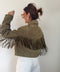 Veste à franges - kaki