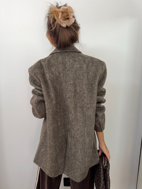 Veste blazer lainage - cacao