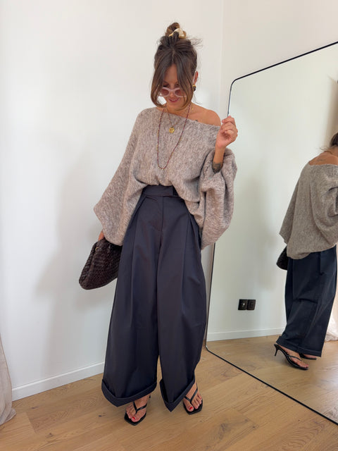 Pantalon droit - bleu