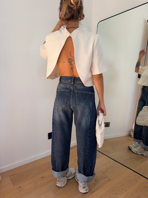 Jeans ballon 2 bleu