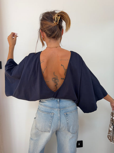 T-shirt Lover's dos nu V - bleu marine
