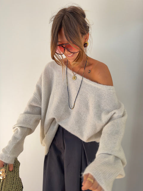 Pull Rome - gris chiné