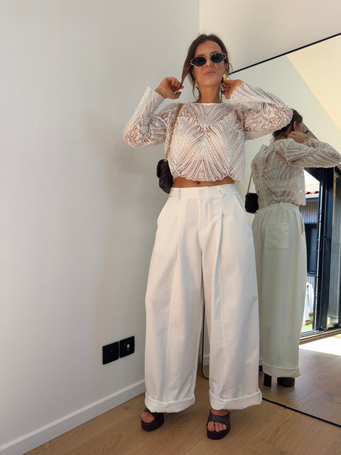 Pantalon Jacks - blanc