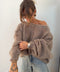 Pull 80% Mohair - taupe