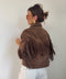 Veste à franges - marron