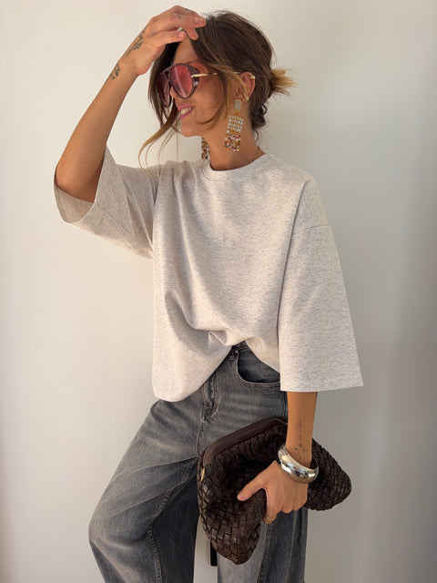 T-shirt coeur - gris