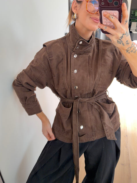 Veste à noeud - marron