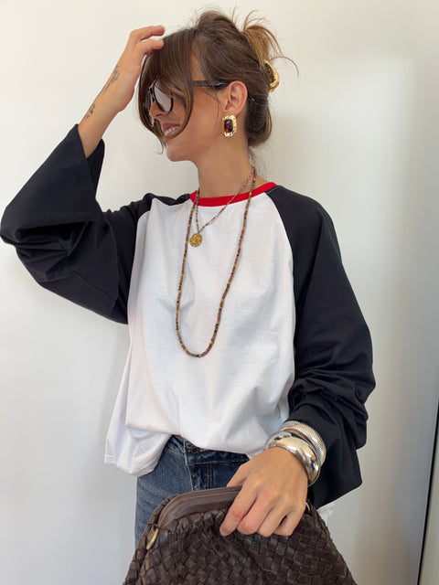 Tee-shirt manches longues - rouge marine