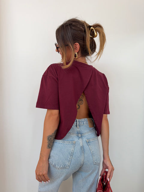 T-shirt Mia Lover's - bordeaux