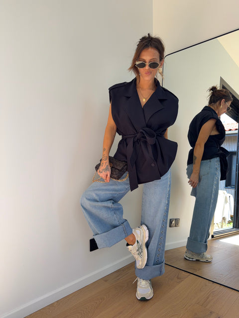 Jeans à gros oeillets - Elma