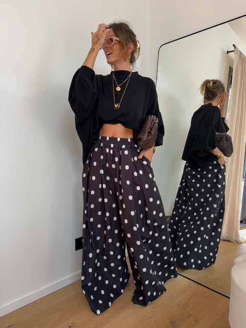 Pull manches chauve souris - noir