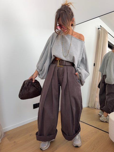 Pantalon  & ceinture Brune  - choco (pré commande novembre 2026)