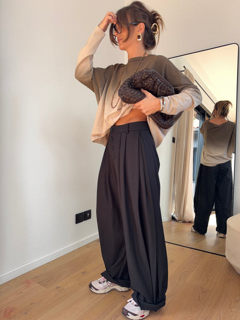 Pantalon à détails - noir
