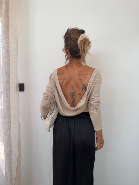 Haut dos nu - beige