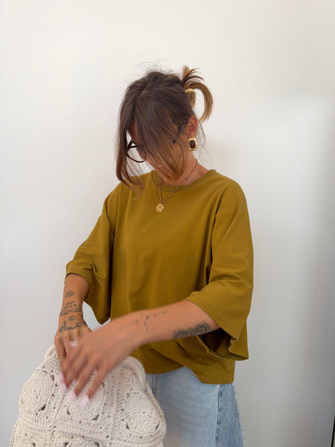 T-shirt - moutarde