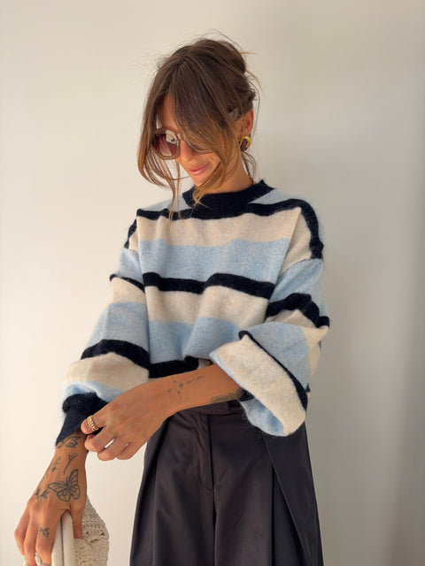 Pull Palma - rayé bleu