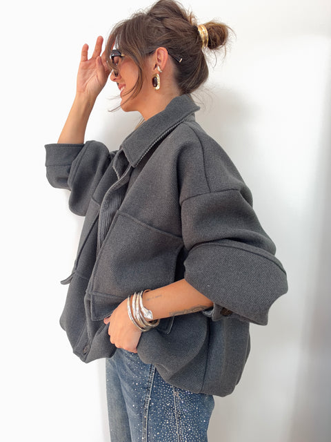 Veste loose - grise anthracite