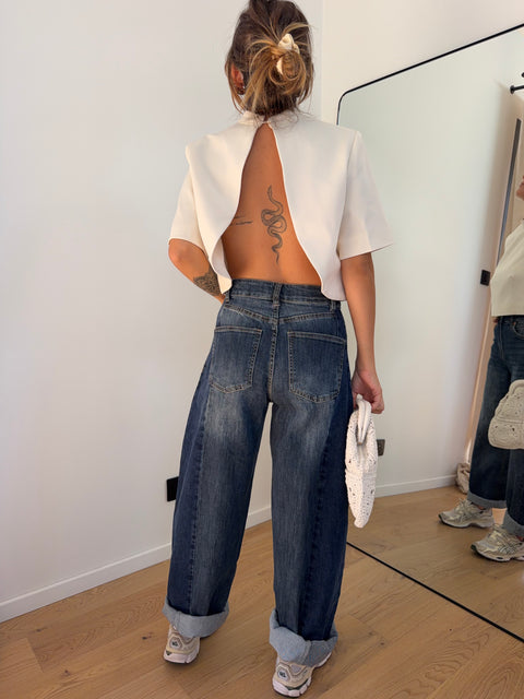 Jeans ballon 2 bleu