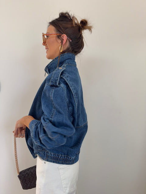 Veste en jeans à détails