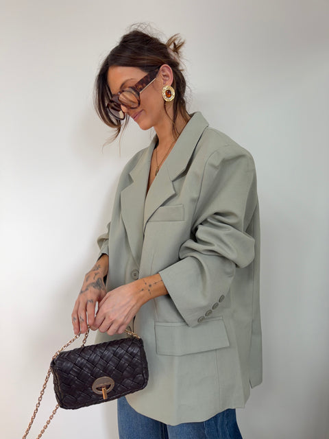 Blazer oversize - vert d'eau