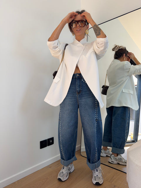 Blazer à boutons - blanc