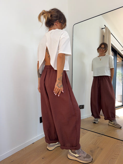 Pantalon ballon - terracotta