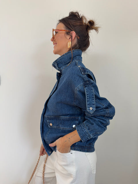 Veste en jeans à détails