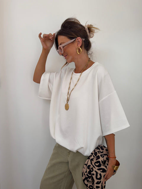 T-shirt bouffant - blanc