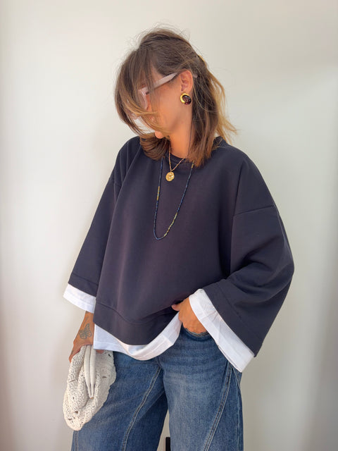Double t-shirt - bleu