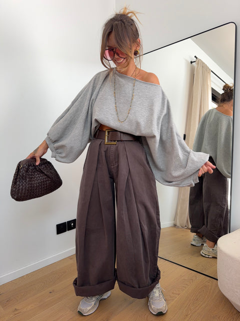 Pantalon  & ceinture Brune  - choco (pré commande novembre 2026)