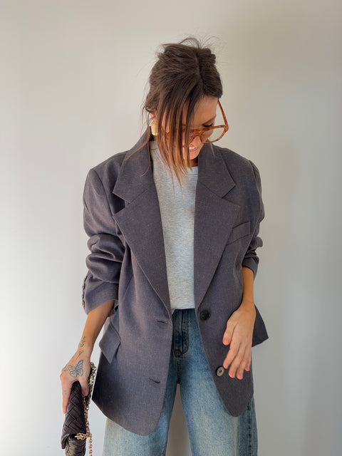 Blazer oversize - bleu gris