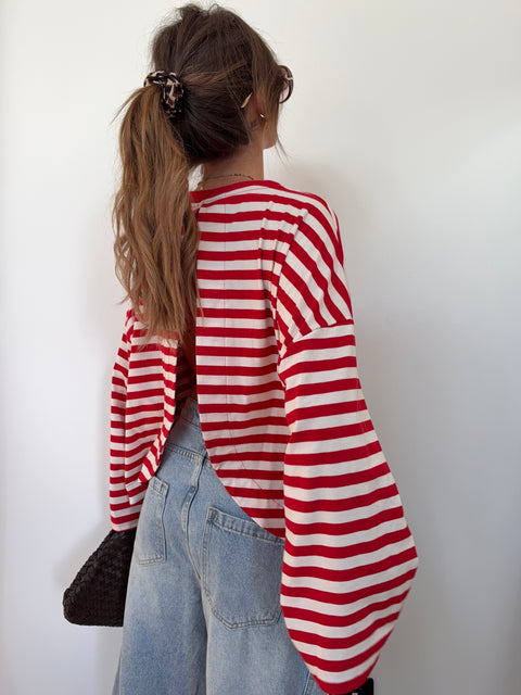 Haut Lover’s ELLA rayé - rouge & blanc