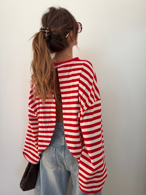 Haut Lover’s ELLA rayé - rouge & blanc