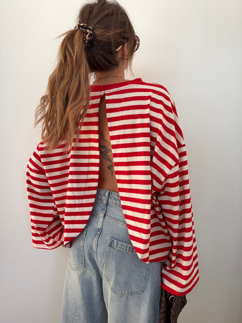 Haut Lover’s ELLA rayé - rouge & blanc