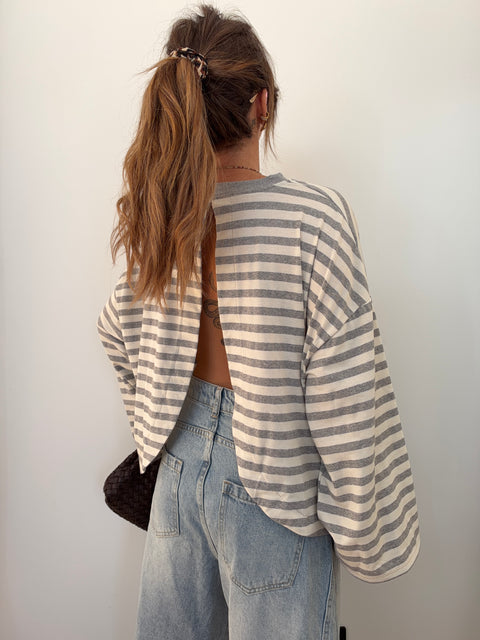 Haut Lover’s  ELLA - gris & blanc