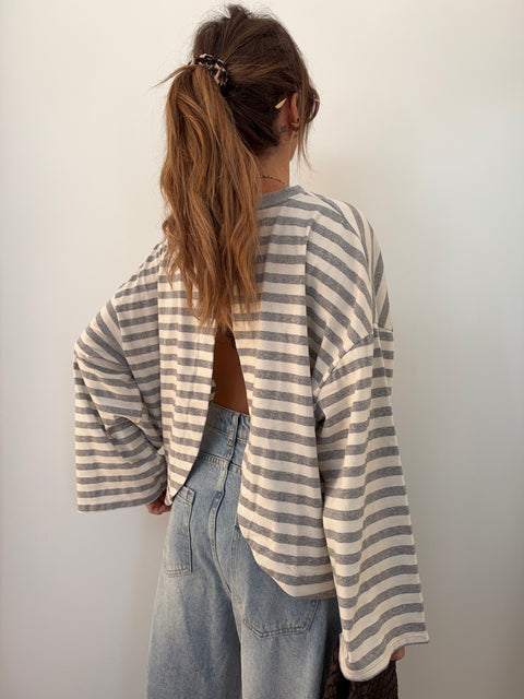 Haut Lover’s  ELLA - gris & blanc
