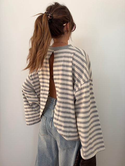 Haut Lover’s  ELLA - gris & blanc