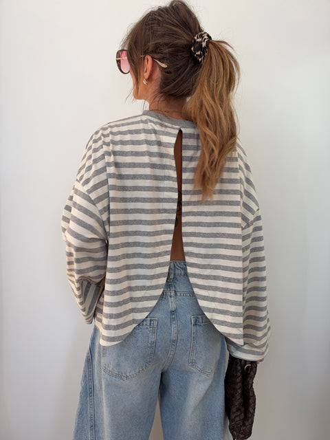 Haut Lover’s  ELLA - gris & blanc