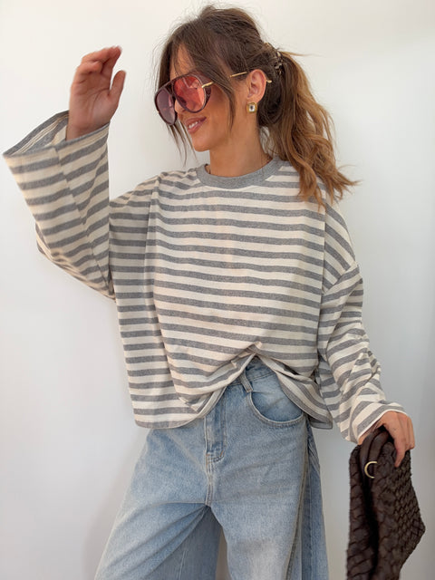 Haut Lover’s  ELLA - gris & blanc