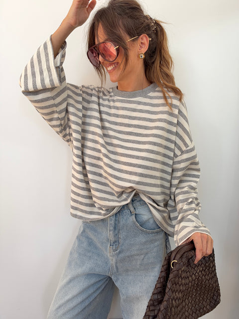 Haut Lover’s  ELLA - gris & blanc