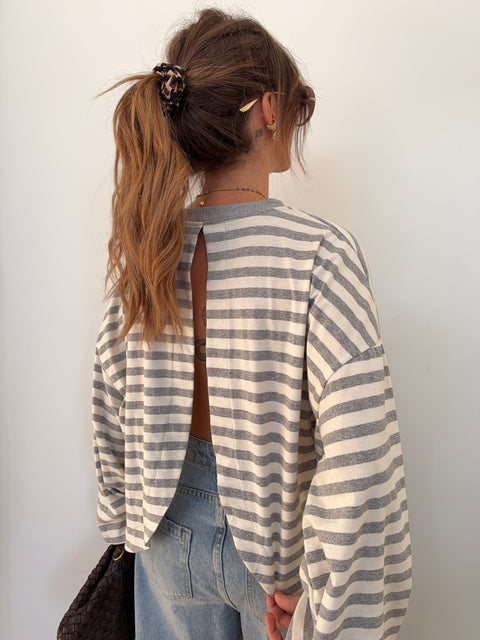 Haut Lover’s  ELLA - gris & blanc